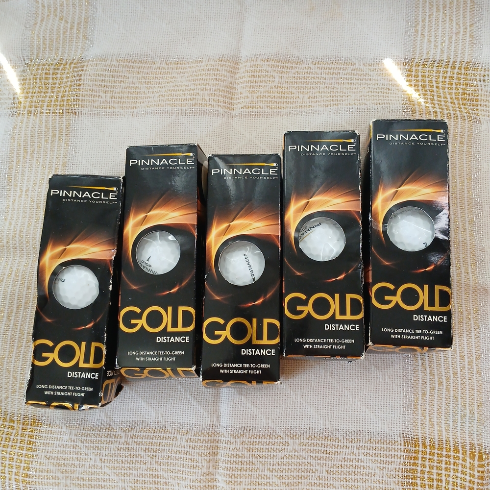 Pinnacle Gold Distance Golf Balls Four Boxes Only